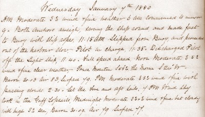 07 January 1880 journal entry